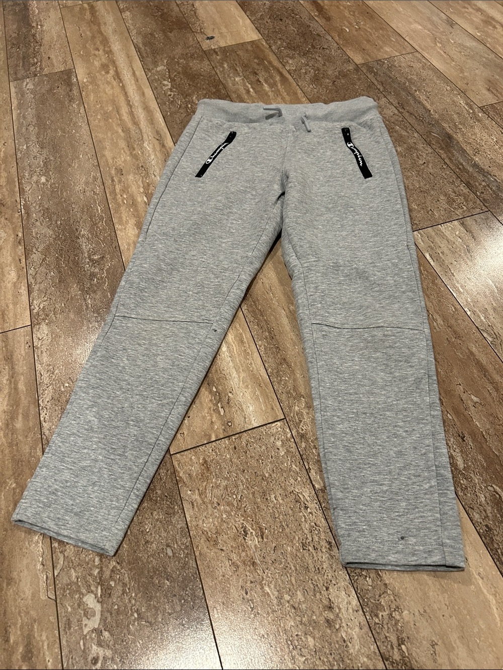 Kids Heather Gray Jogger Sweatpants with Zipper Pockets